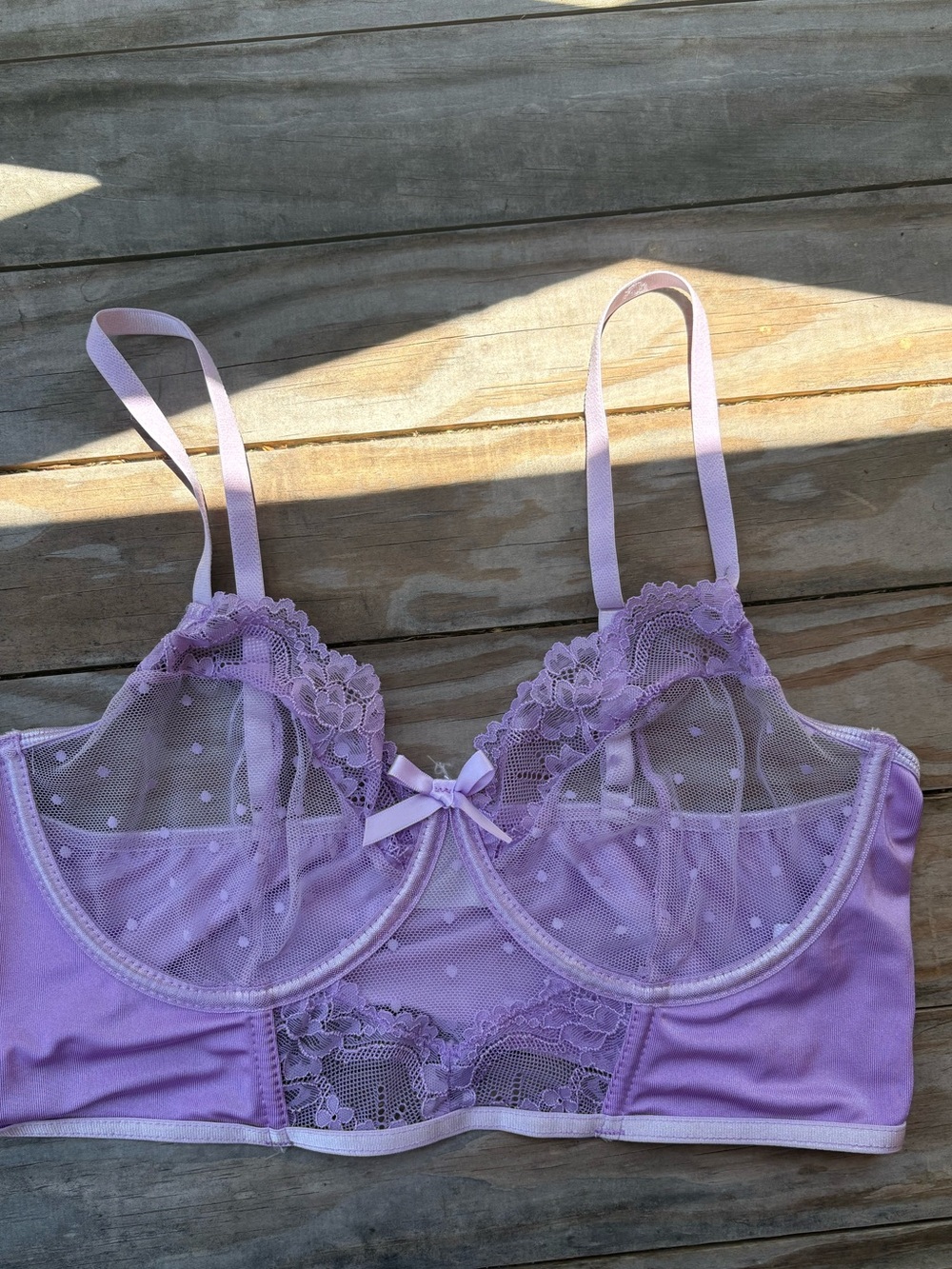 Lilac Lace Underwire Bralette - Women's Intimates lingerie top